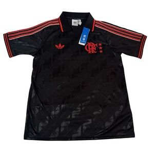 adidas Kids Black Jersey with Red Accents